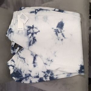 NWT Splendid Blue & White Tie Dye Sweatpants